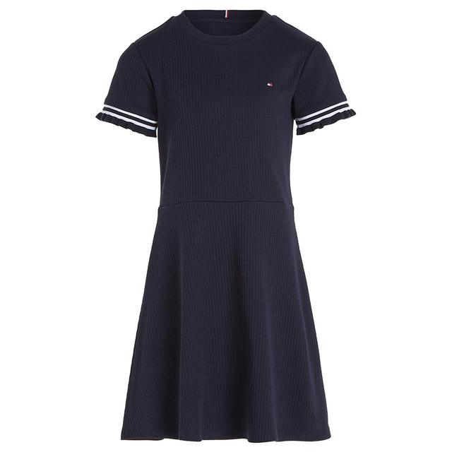 Tommy Hilfiger - Ruffle Rib Knit Dress - Blue