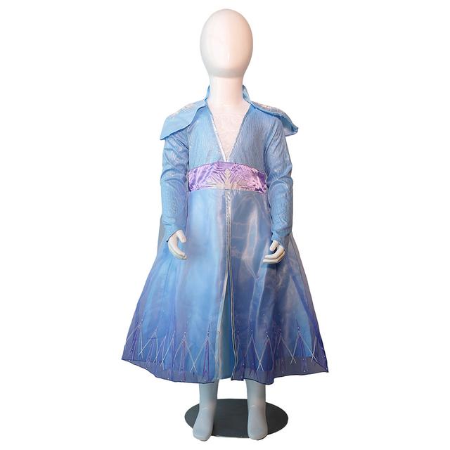 Party Centre - Disney - Elsa Frozen 2 Deluxe Girls' Costume - Blue