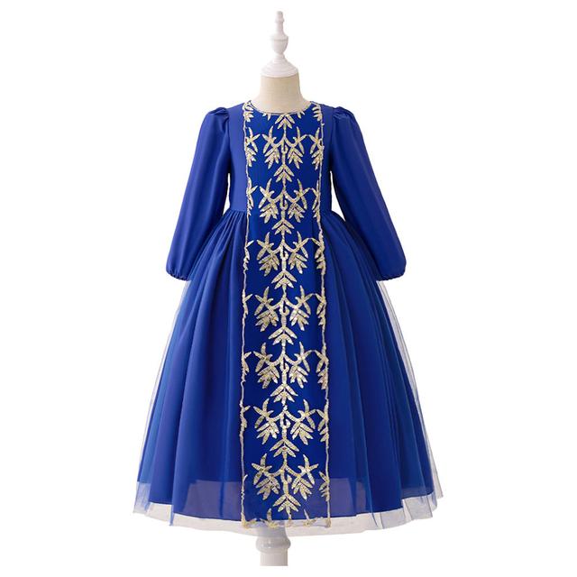 D' Daniela - Khadija Jalabiya Abaya With Sleeves - Blue