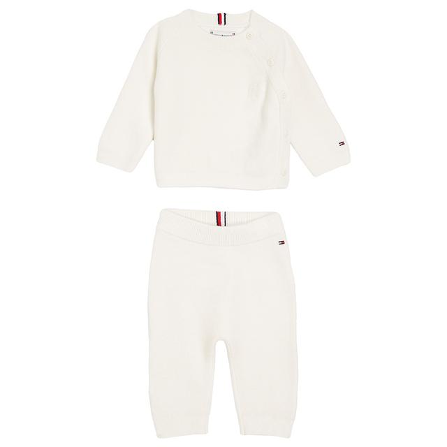 Tommy Hilfiger - 2pc-Set - Baby Monogram Sweater & Joggers - White