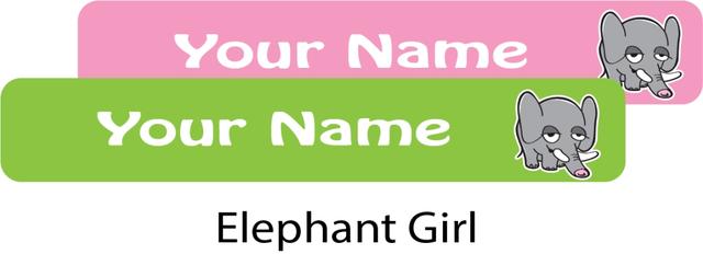 Ladybug - School Labels Elephant Girl - Pack of 131