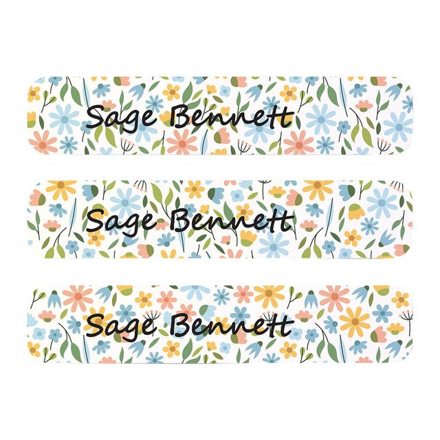 Ladybug Labels - Personalized Waterproof Labels Flower Wallpaper - 111pcs