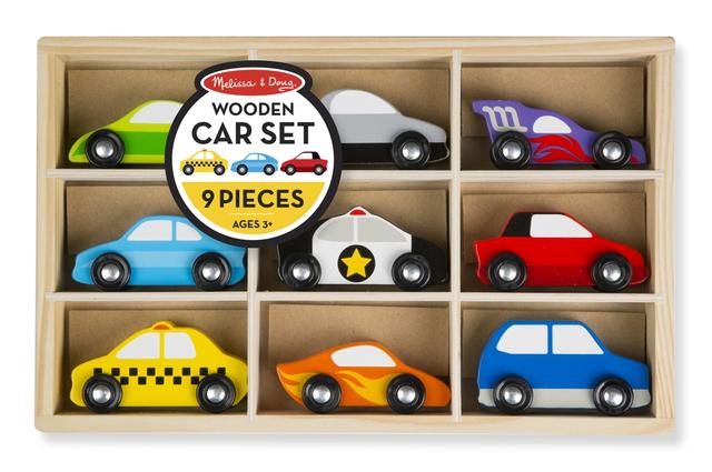 Melissa & Doug Wooden Car Set