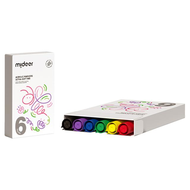 Mideer - Acrylic Markers Ultra Soft - 6pcs