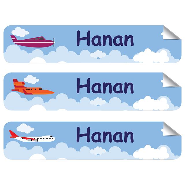 Mylabels - Personalized Iron On Labels - Airplane - Pack of 50