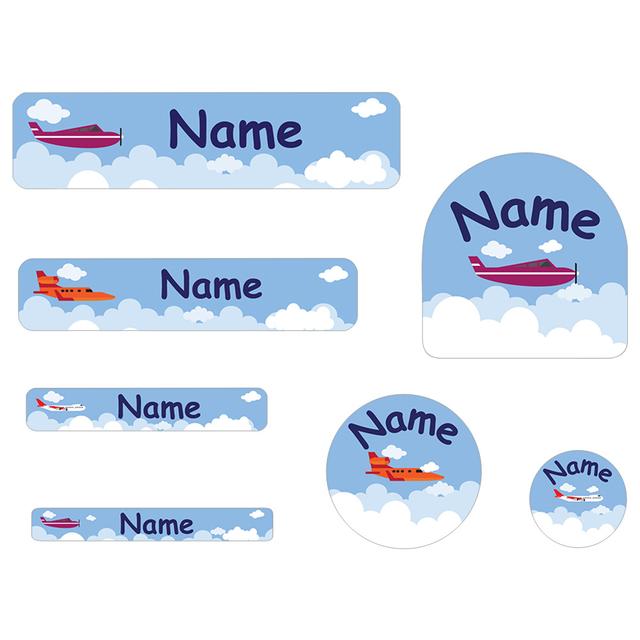 Mylabels - Personalized Shoe Labels - Airplane - Pack of 12