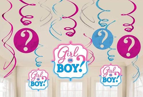 Boy Or Girl? Swirl Decorations