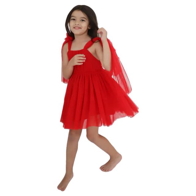 Maxims - Christmas Princess Tuelle Dress/Onesie - Red