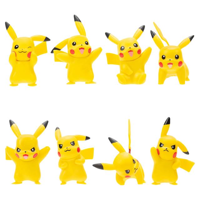 Pokemon - Battle Pikachu Figure Set - 8pcs - 2-Inch - Yellow