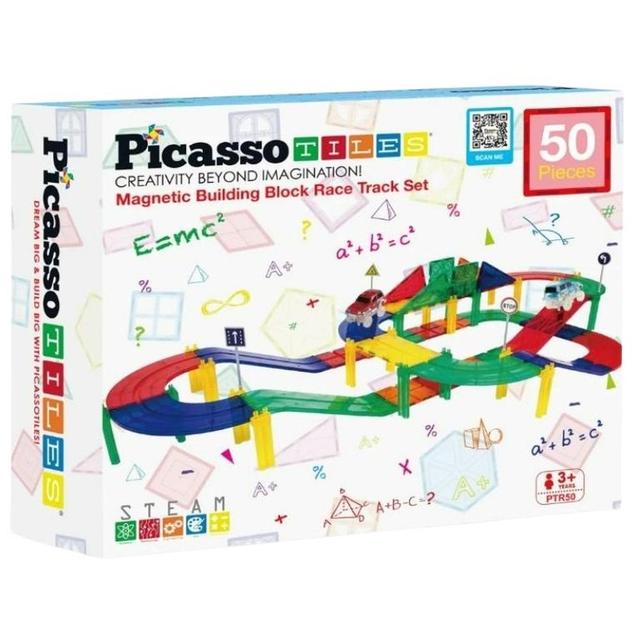 Picasso Tiles - Magnetic Race Track - 50 Pcs