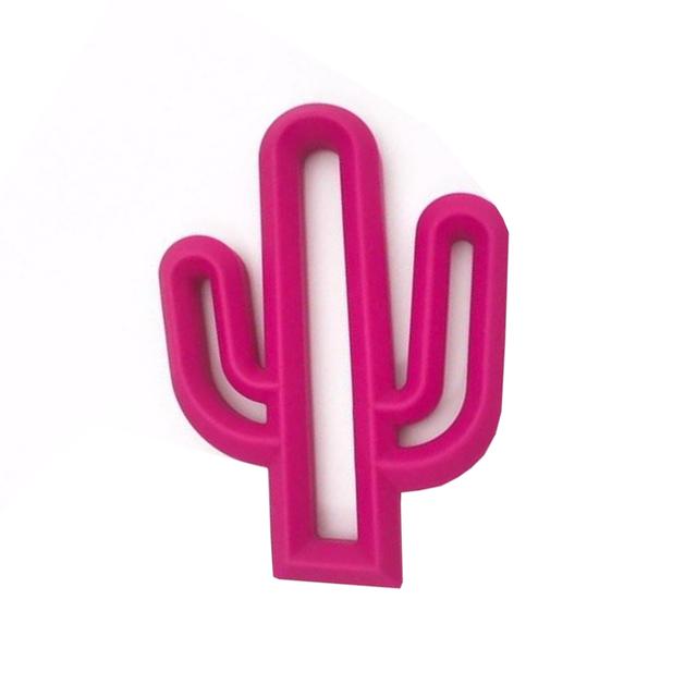 One.Chew.Three - Cactus Pop Teether - Fuschia Pink