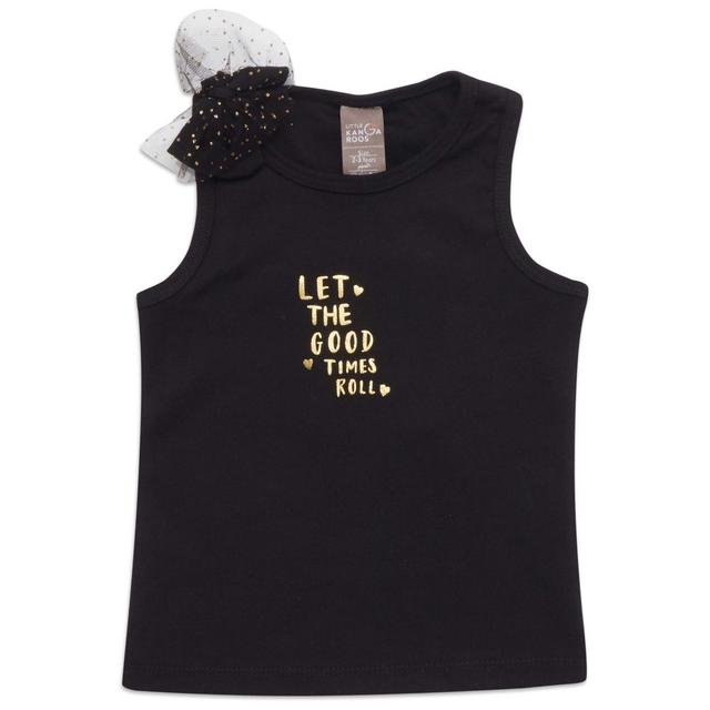 Little Kangaroos - Girl Sleeveless T-Shirt - Black