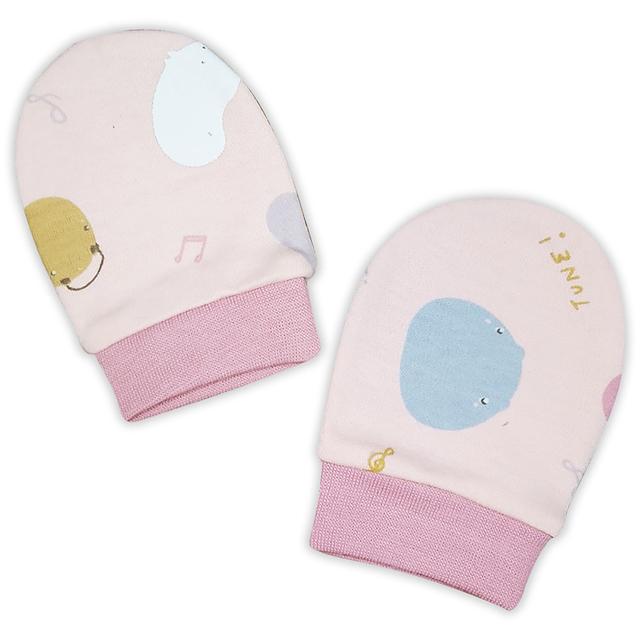 Smart Baby - Baby Girl Printed Mittens - Light Pink