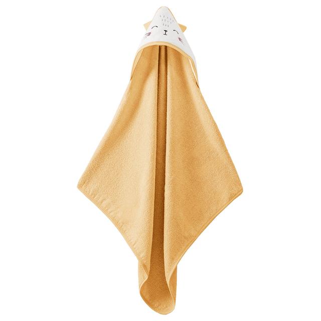 Bebetto - Fox Printed Hooded Towel - Mustard