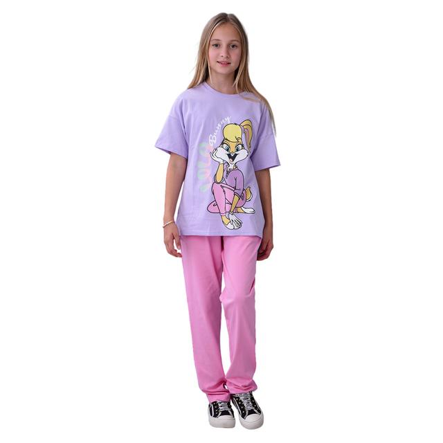 Looney Tunes - 2pc-Set - Girl Printed T-Shirt w/ Pants - Lilac/Pink