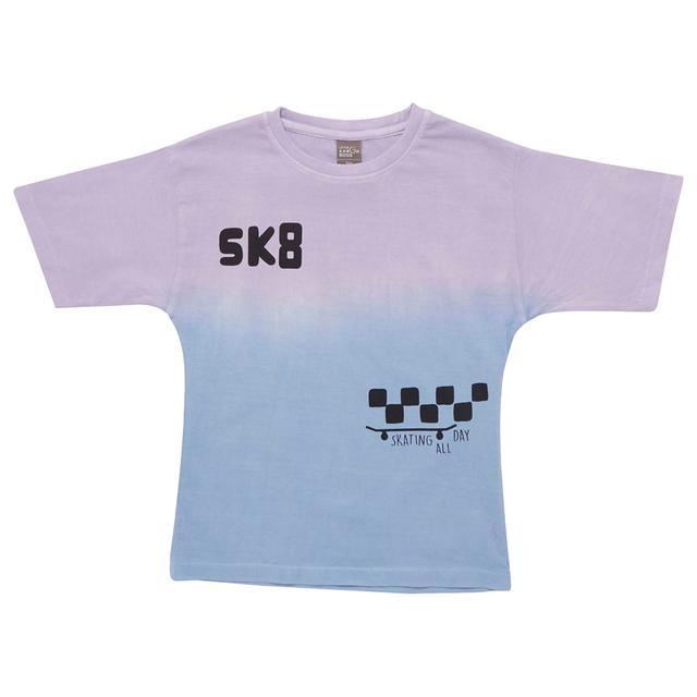 Little Kangaroos - Boy Half Sleeve Round Neck T-Shirt - Purple/Blue