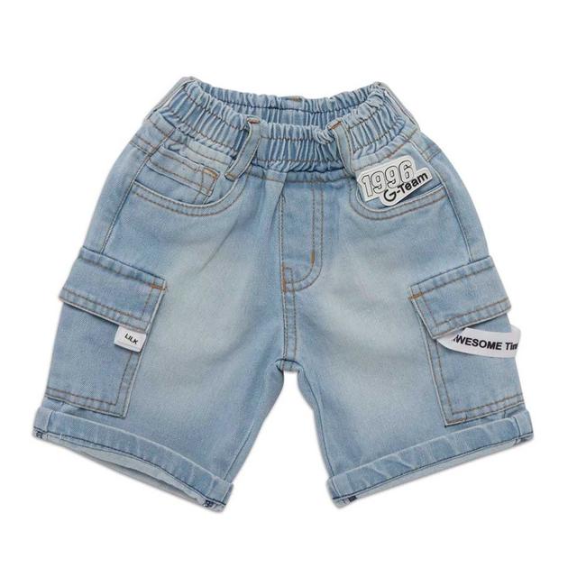 Little Kangaroos - Boy Fully Elasticated Denim Shorts - Light Blue