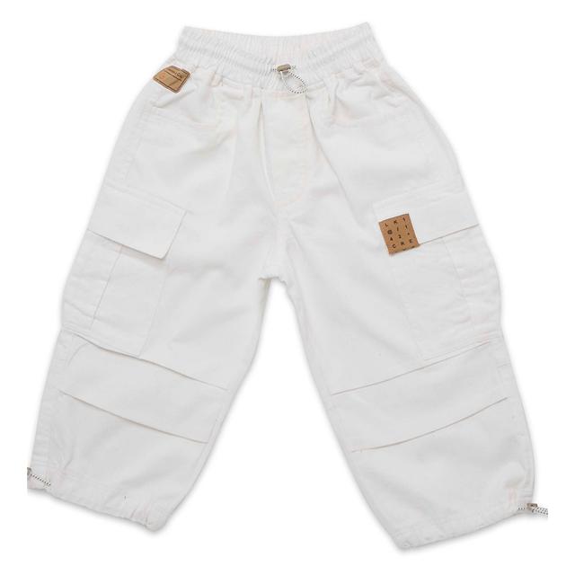 Little Kangaroos - Boy Full Elastic Parachute Pants - Ecru