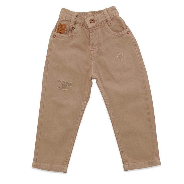 Little Kangaroos - Boy Semi Elastic Denim Jeans - Fawn