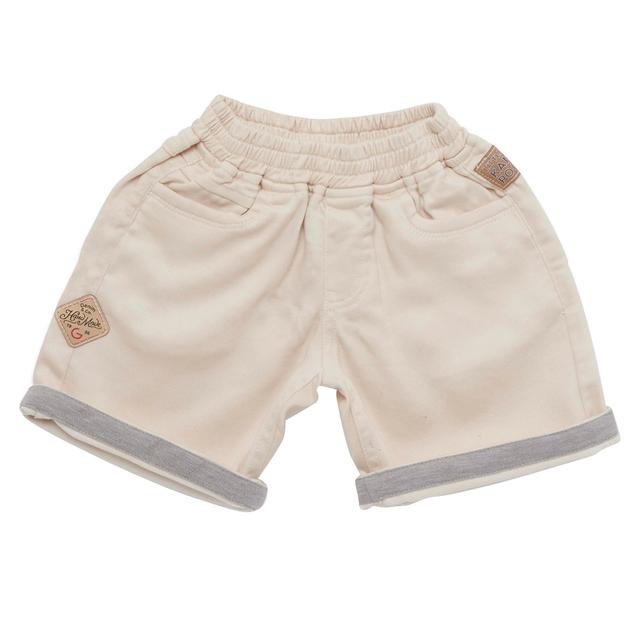 Little Kangaroos - Boy Full Elastic Shorts - Natural