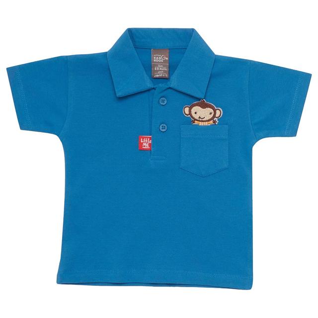 Little Kangaroos - Baby Boy Half Sleeve Polo T-Shirt - Royal Blue