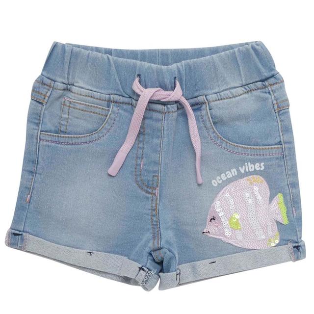 Little Kangaroos - Girl Denim Shorts - Light Blue