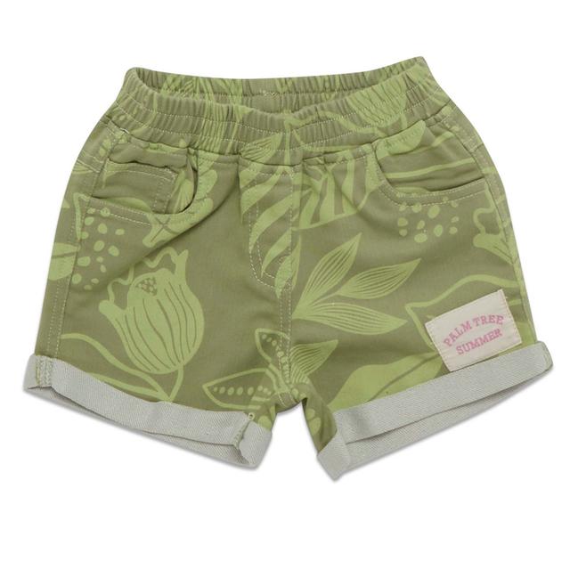 Little Kangaroos - Girl Full Elastic Shorts - Olive