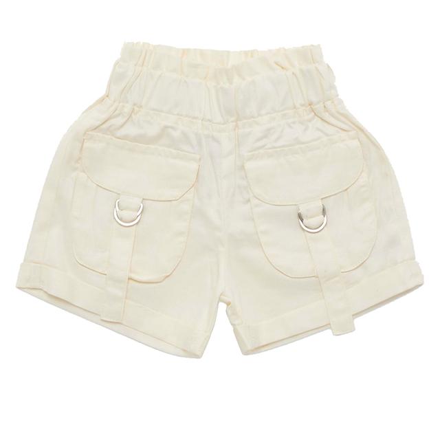 Little Kangaroos - Girl Full Elastic Shorts - Off White