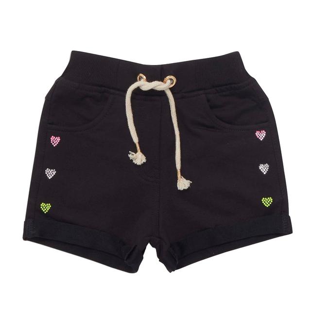 Little Kangaroos - Girl Full Elastic Shorts - Black