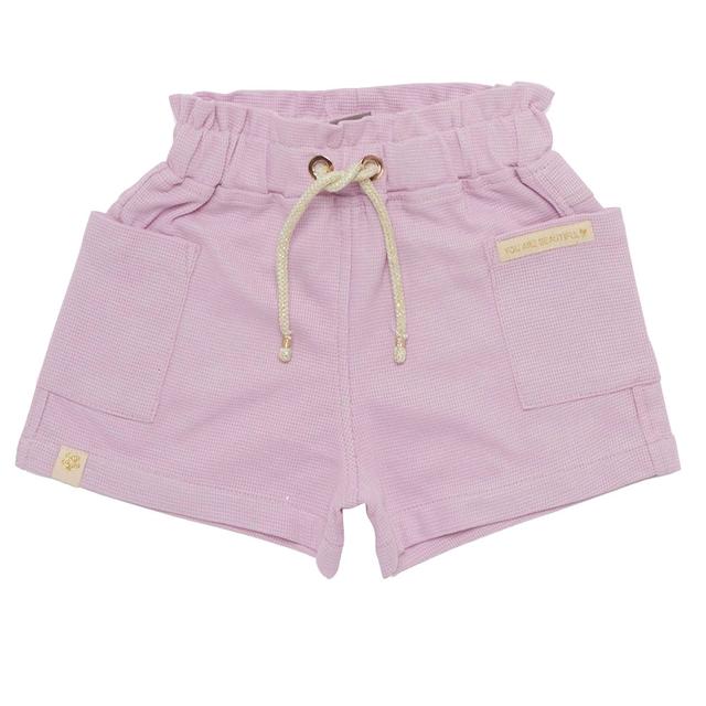 Little Kangaroos - Girl Elasticated Knitted Shorts - Purple