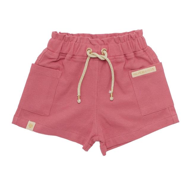 Little Kangaroos - Girl Elasticated Knitted Shorts - Chalk Pink