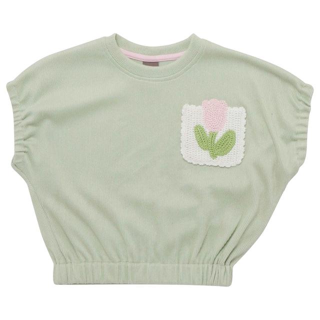 Little Kangaroos - Girl Half Sleeve Round Neck Fashion Top - Pista