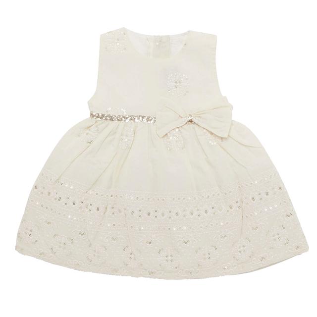 Little Kangaroos - Baby Girl A-Line Dress - Cream