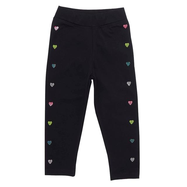 Little Kangaroos - Girl Plain Elasticated Leggings - Black