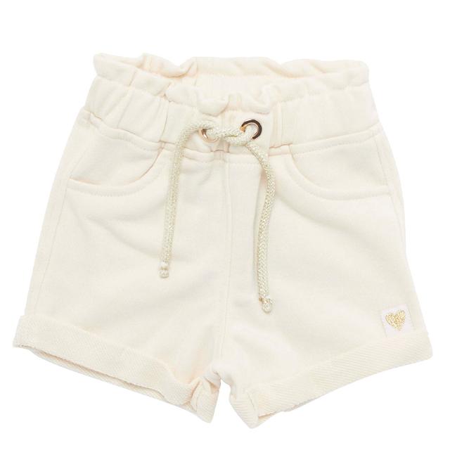 Little Kangaroos - Baby Girl Full Elastic Shorts w/ Drawstring - Cream