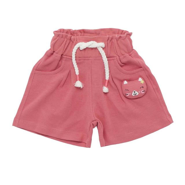 Little Kangaroos - Baby Girl Full Elastic Shorts - Chalk Pink