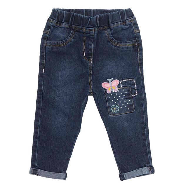 Little Kangaroos - Baby Girl Elasticated Denim Jeans - Navy Blue