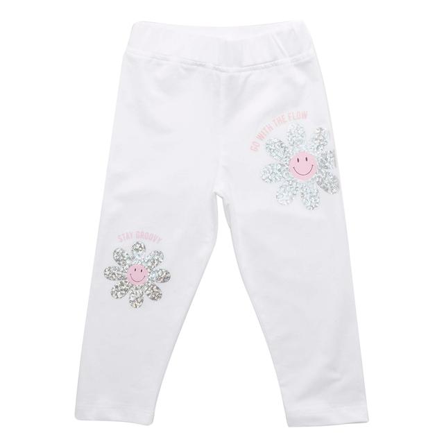 Little Kangaroos - Girl Leggings - White