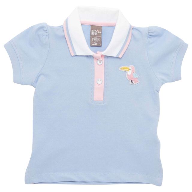 Little Kangaroos - Baby Girl Half Sleeve Polo T-Shirt - Blue