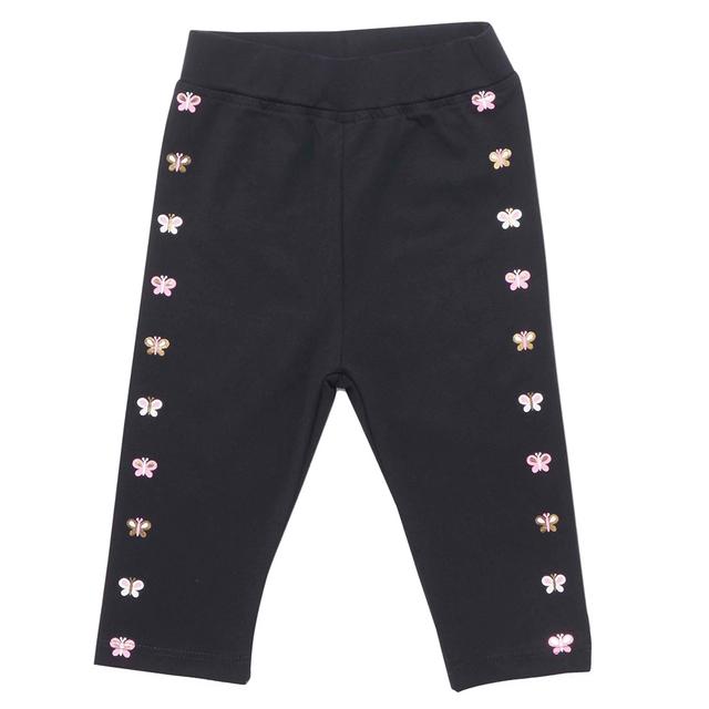 Little Kangaroos - Baby Girl Leggings - Black