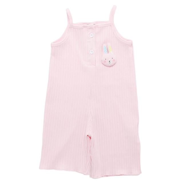 Little Kangaroos - Baby Girl Sleeveless Jumpsuit - Pink