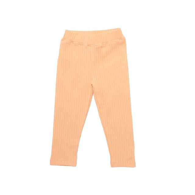 Little Kangaroos - Girl Knitted Leggings - Peach