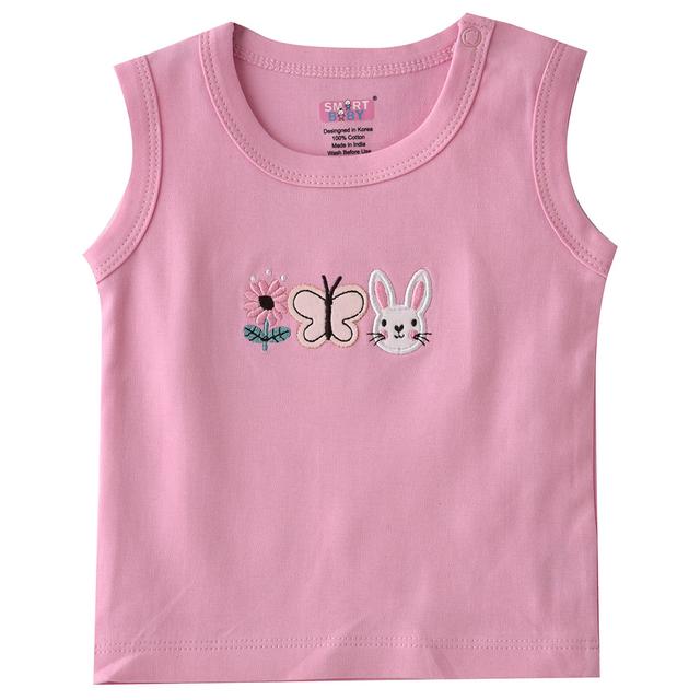 Smart Baby - Baby Girl Sleeveless Vest - Pink