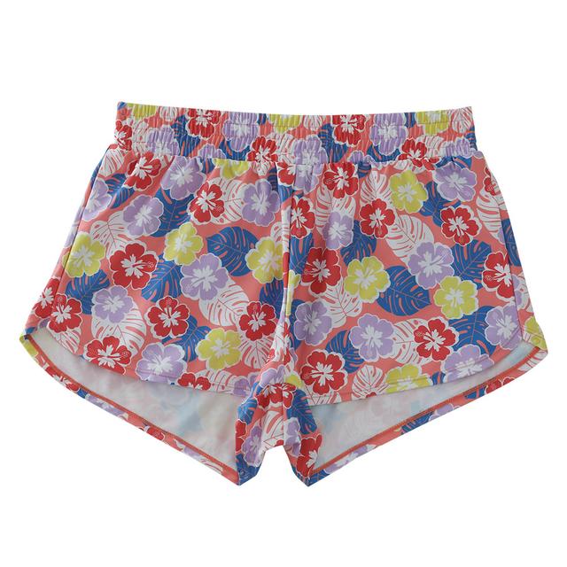 Turquoise - Women's Floral Swim Shorts