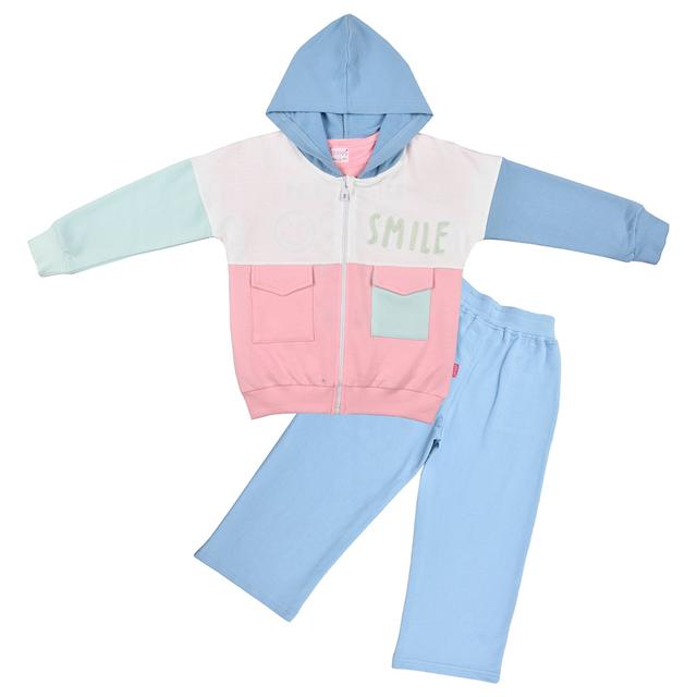 Genius - 3pc-Set - Girl Jacket, T-Shirt And Joggers - Blue