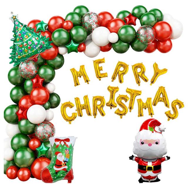 Highland - Christmas Balloons Banner Decoration Set - 105pcs