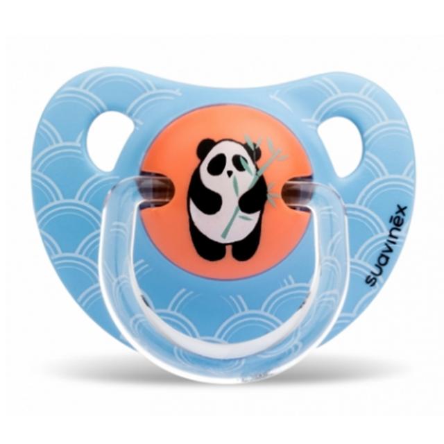 Suavinex - Anatomic Bamboo Panda Soother 6-18m - Blue