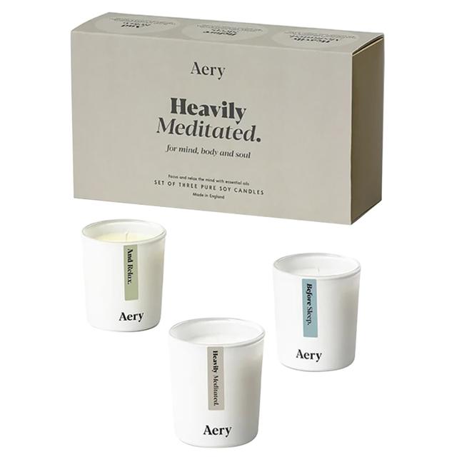 Aery - Heavily Meditated 3x Candle Gift Set - Grey