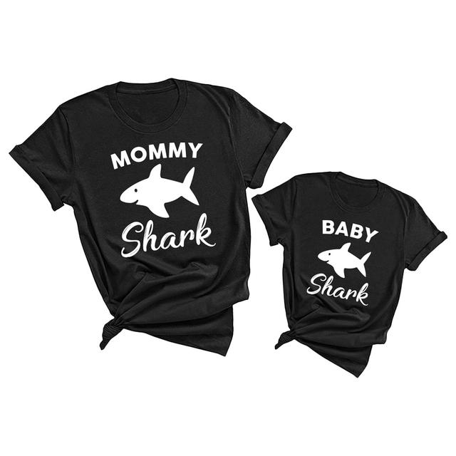 Twinkle Hands Mom & Me Twin Shirt Shark Baby Shark