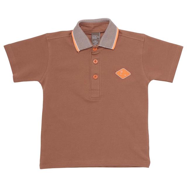 Little Kangaroos - Boy Half Sleeve Polo T-Shirt - Brown